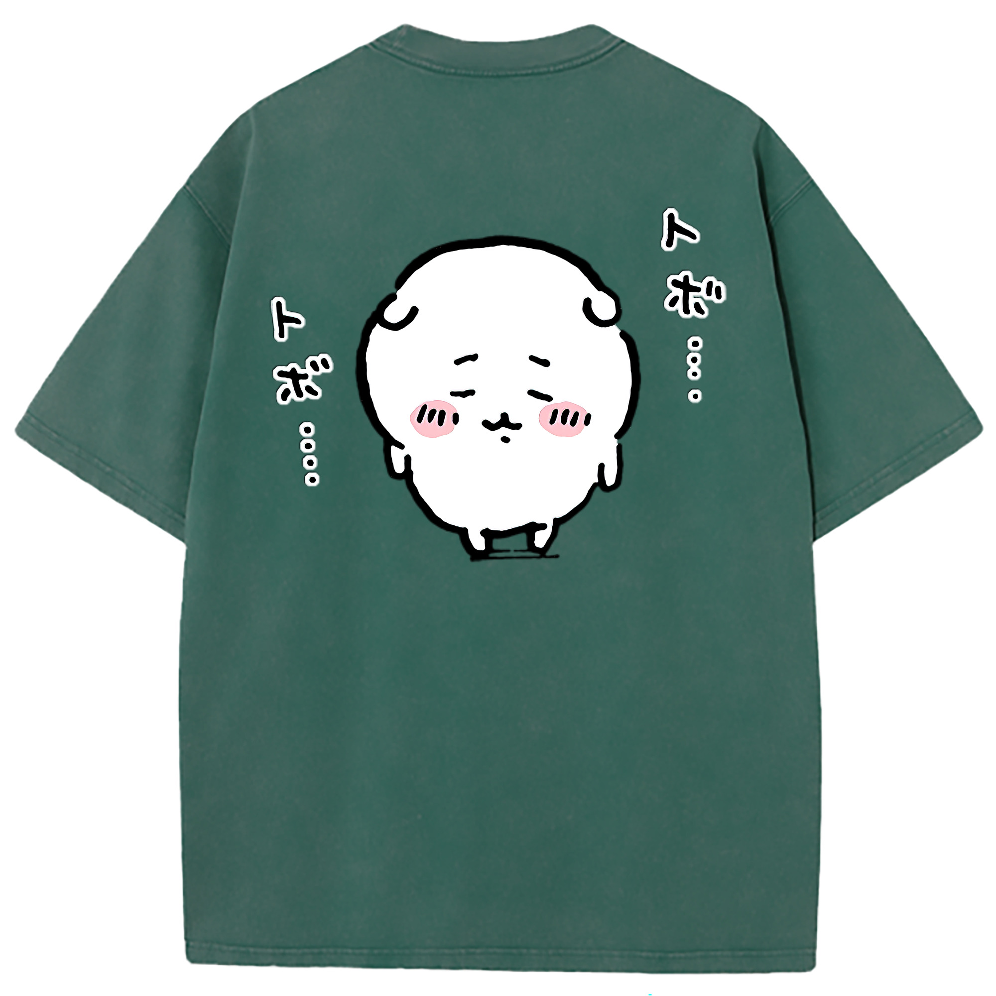 （画像用） ちいかわ ちいかわ Chii-kawa chiikawa 綿100% ヴィンテージ風 半袖Tシャツ（背面プリント）